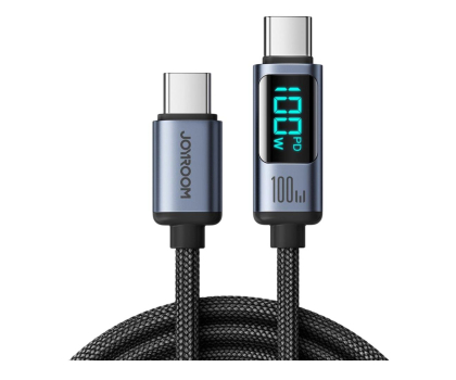 Kabel JoyRoom Prism Series A16 USB-C / USB-C 100W 1.2m z wyświetlaczem LED